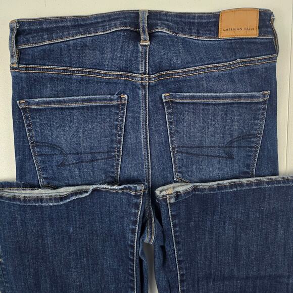 American Eagle Super hi-rise flare‎ 6 regular denim womens 5094 - Picture 4 of 13